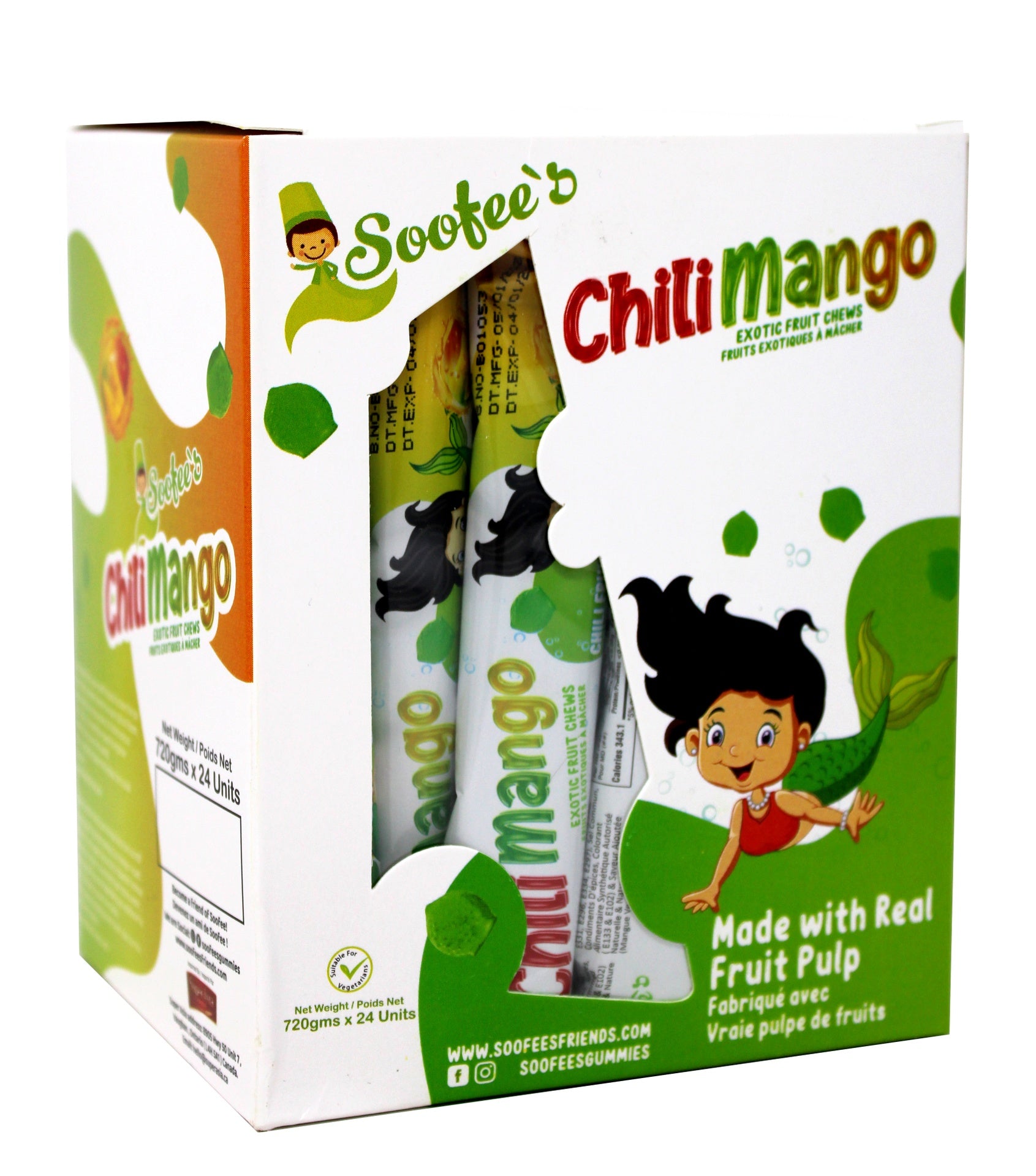 Soofee’s Chilli Raw Mango Fruit Gummies – 720g | Halal Spicy Aam Candy